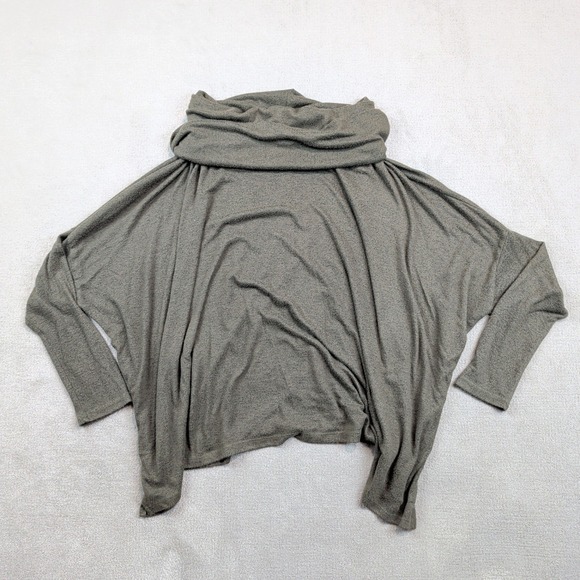 Ee:some Large Cowl Neck Oversized Lagenlook Sweater Olive Green Vintage Boho — photo 2